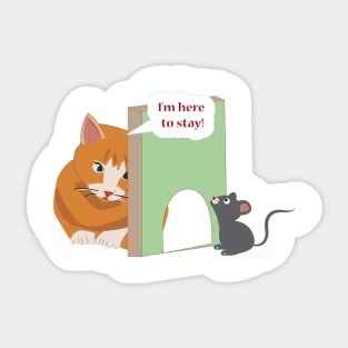 Cat and mouse Sticker